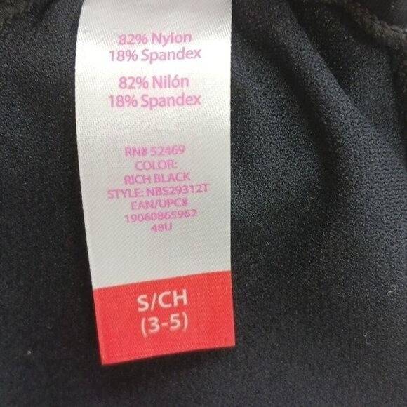 No Boundaries Juniors S Swim Top Black Multicolor Polka Dot Ruffle Strap Bikini - Picture 5 of 5